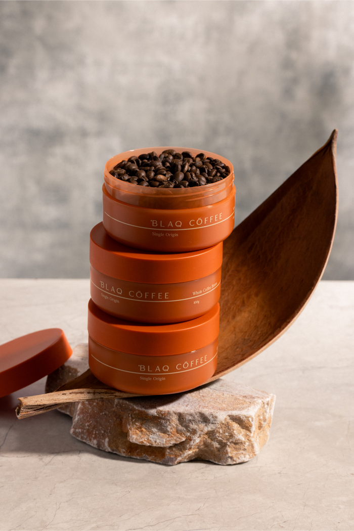 Blaq Coffee Clarity Trio. Three single origins. Ethiopia Kayon, Ethiopia Suke, Peru Palto.
