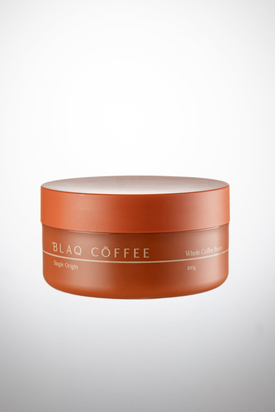 One Blaq Coffee jar alone on a plain ground, labelled single origin.
